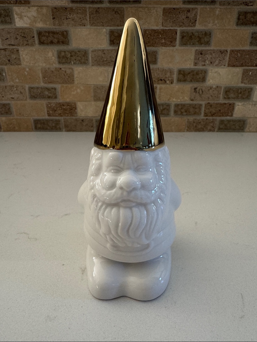 IMM Living Starbucks Ceramic Gnome Figurine with Gold Hat Bottle Opener NWOT